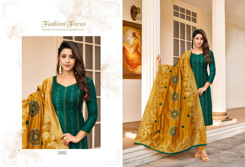Dulhan Vol 2 Modal Silk Embroidery Work Exclusive Fancy Casual Wear Salwar Suit With Dupatta