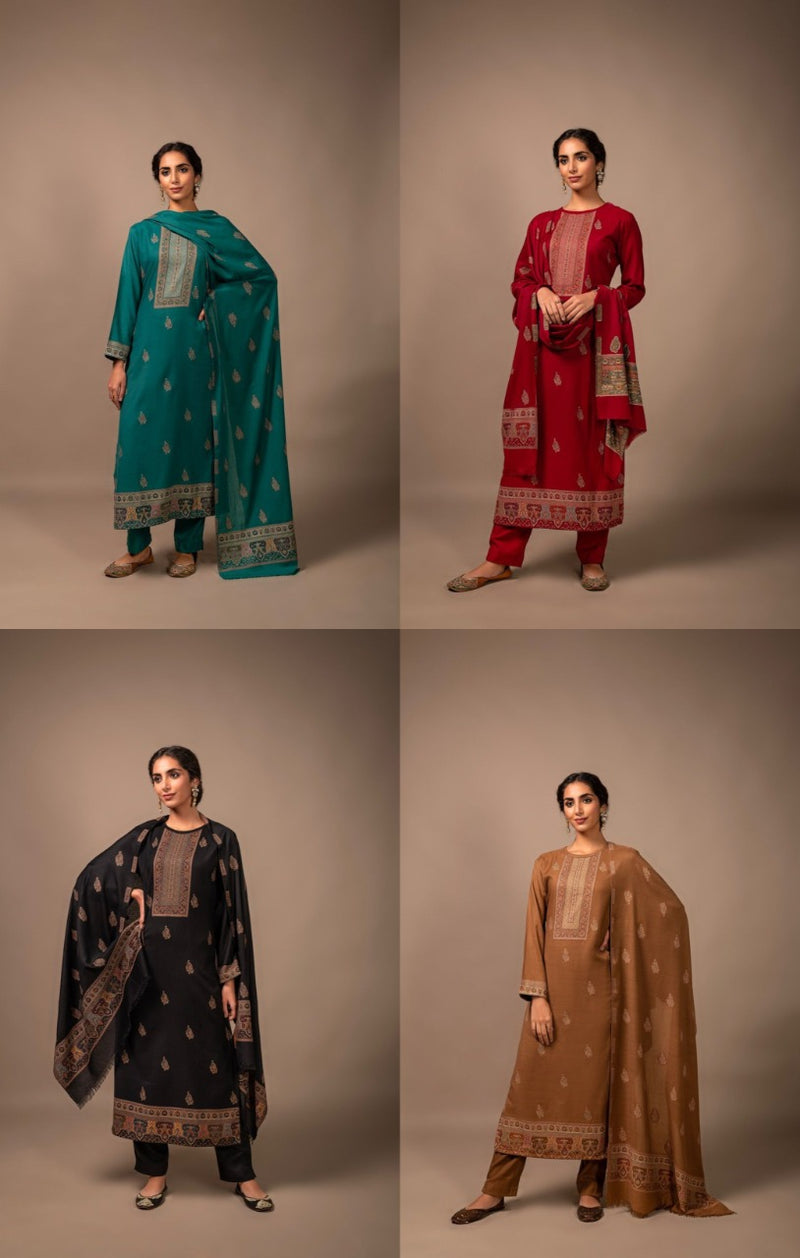 Naariti Ehrum Pashmina With Jacquard Hand Work Stylish Designer Casual Wear Salwar Kameez