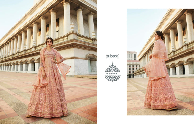 Zubeda Eira Net Heavy Embroidery Work Fancy Designer Partywear Salwar Kameez