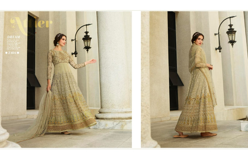 Zubeda Eira Net Heavy Embroidery Work Fancy Designer Partywear Salwar Kameez
