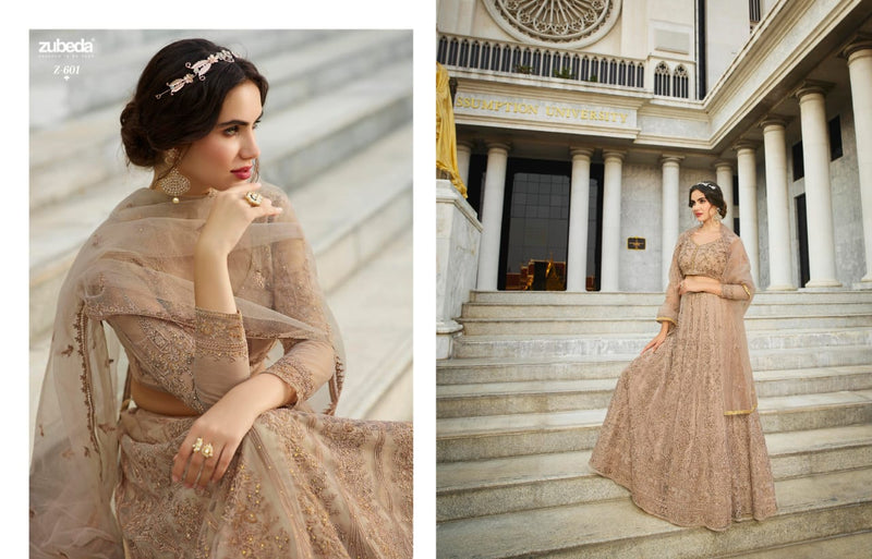 Zubeda Eira Net Heavy Embroidery Work Fancy Designer Partywear Salwar Kameez