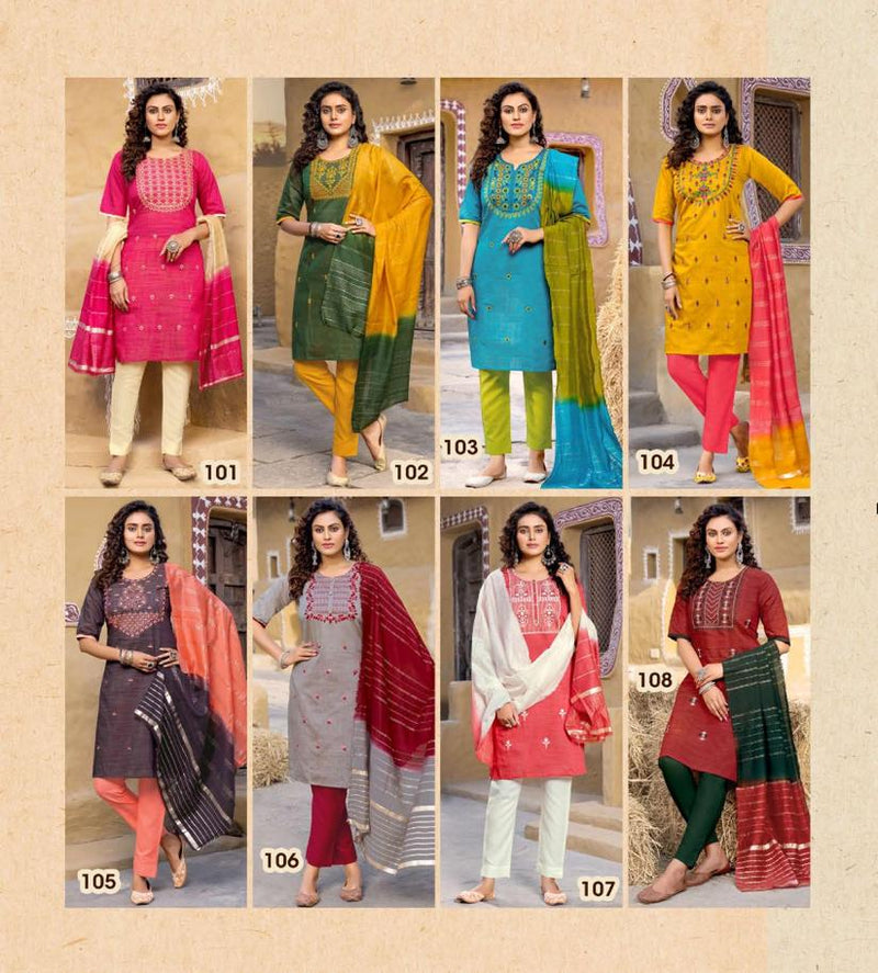 Riya Ekta Vol 1 Fancy Hand Work With Embroidery Work stylish Designer Casual Look Kurti