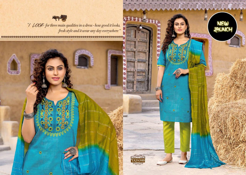 Riya Ekta Vol 1 Fancy Hand Work With Embroidery Work stylish Designer Casual Look Kurti