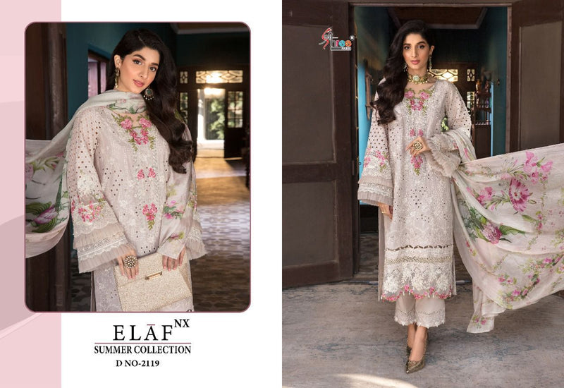 Shree Fabs Elaf NX Summer Collection Cotton Embroidered Pakistani Style Party Wear Salwar Suits