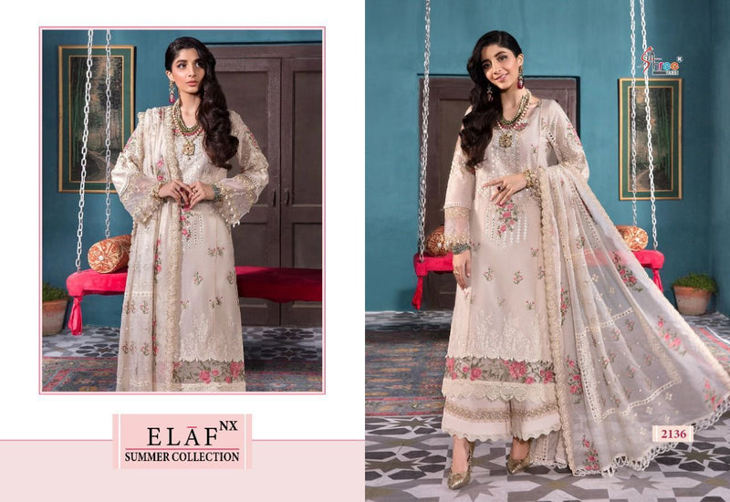 Shree Fabs Elaf NX Summer Collection Cotton Embroidered Pakistani Style Party Wear Salwar Suits