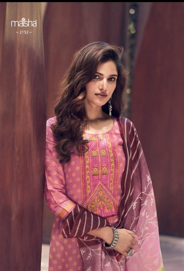 Maisha Elaina Jam Satin Party Wear Salwar Suits With Fancy Prints & Embroidery