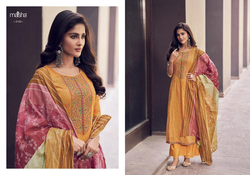 Maisha Elaina Jam Satin Party Wear Salwar Suits With Fancy Prints & Embroidery