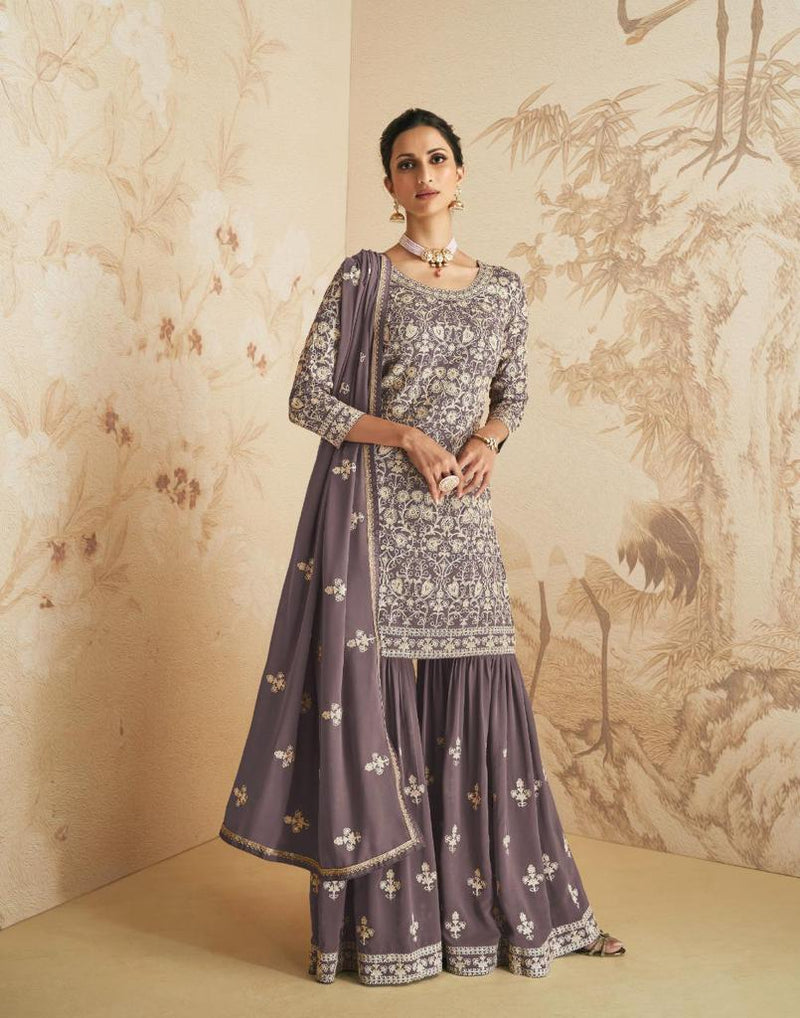 Aashirwad Creation Elan Georgette With Heavy Embroidery Work Stylish Designer Wedding Wear Long Kurti
