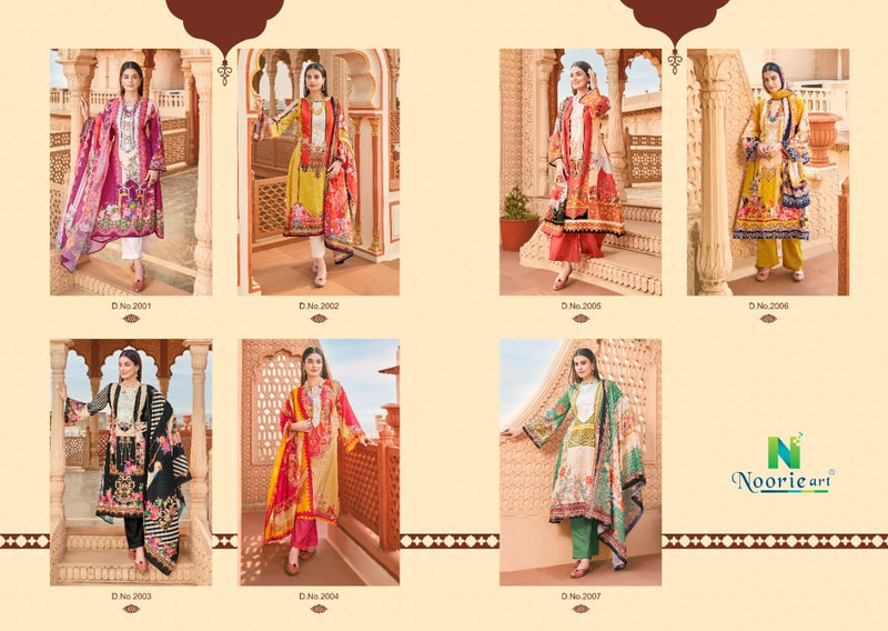 Noorie Art Elan E Ishq Cambric Cotton Pakistani Style Party Wear Salwar Suits
