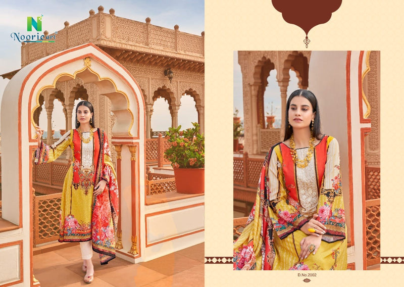 Noorie Art Elan E Ishq Cambric Cotton Pakistani Style Party Wear Salwar Suits