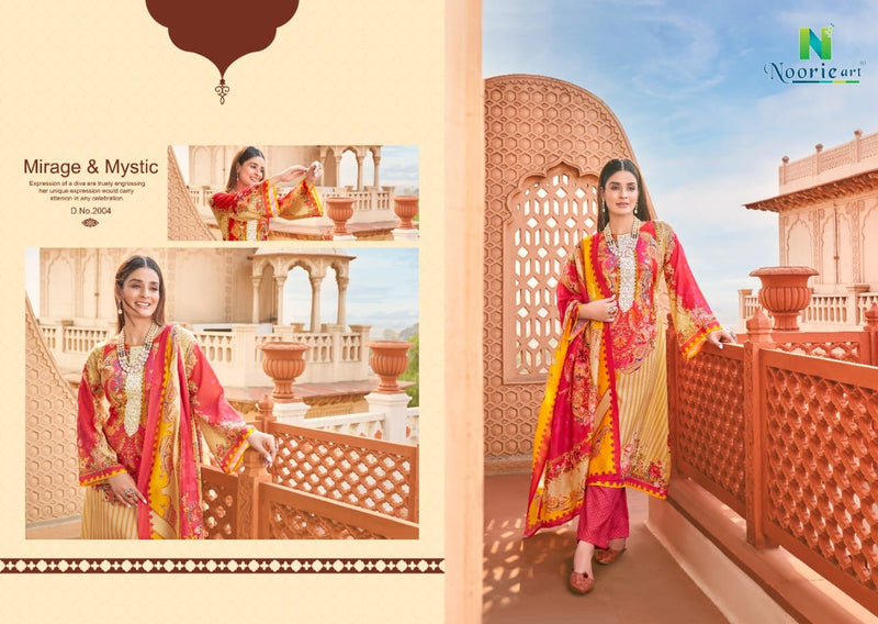 Noorie Art Elan E Ishq Cambric Cotton Pakistani Style Party Wear Salwar Suits