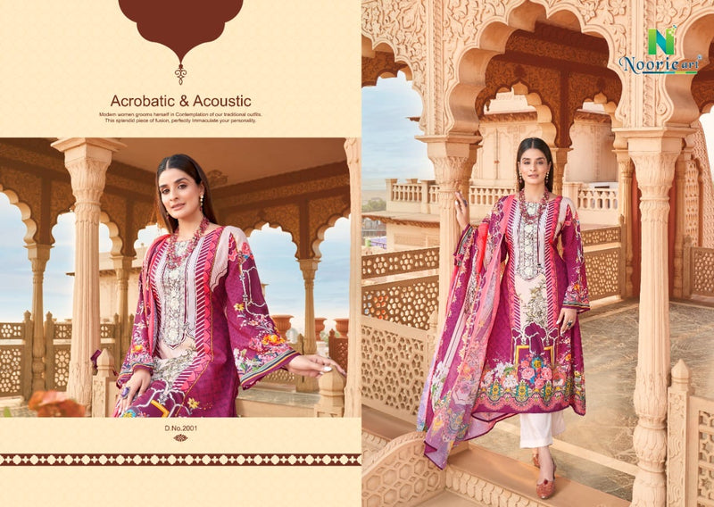 Noorie Art Elan E Ishq Cambric Cotton Pakistani Style Party Wear Salwar Suits