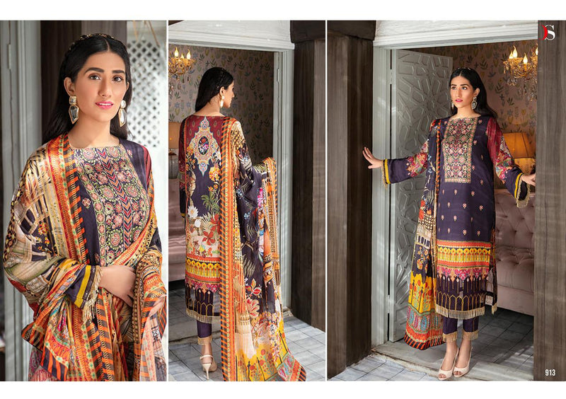 Deepsy Suit Elan Vol 13 Satin Silk With Embroidery Work Stylish Designer Pakistani Salwar Kameez