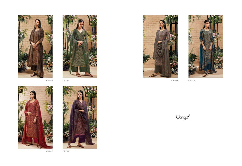 Ganga Elira Pashmina With Printed Work Stylish Designer Casual Wear Salwar Kameez