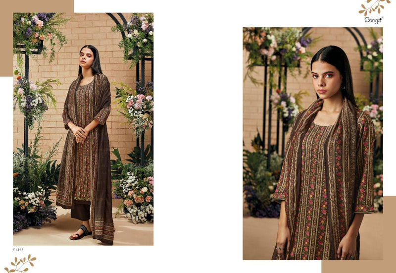 Ganga Elira Pashmina With Printed Work Stylish Designer Casual Wear Salwar Kameez