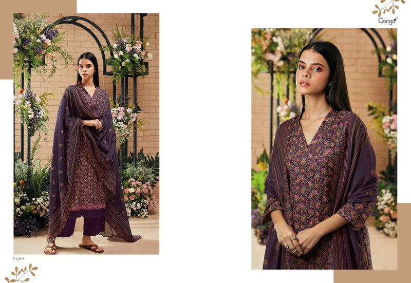 Ganga Elira Pashmina With Printed Work Stylish Designer Casual Wear Salwar Kameez