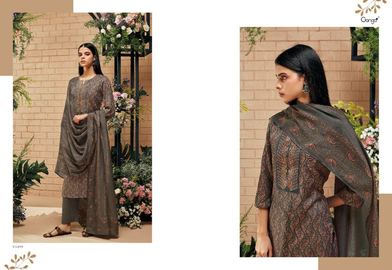 Ganga Elira Pashmina With Printed Work Stylish Designer Casual Wear Salwar Kameez