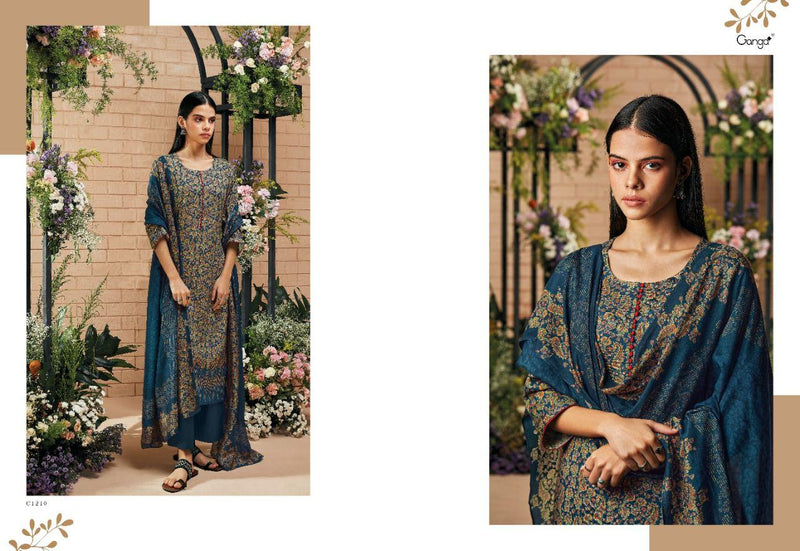 Ganga Elira Pashmina With Printed Work Stylish Designer Casual Wear Salwar Kameez
