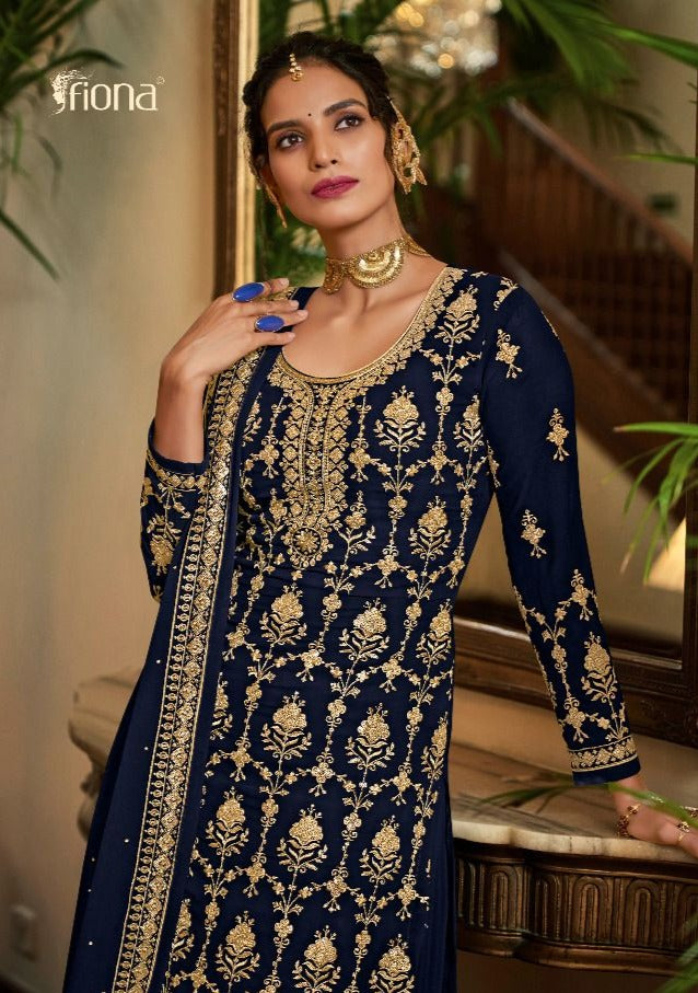 Fiona Esaira Pure Georgette Salwar Suits Wholesaler Surat