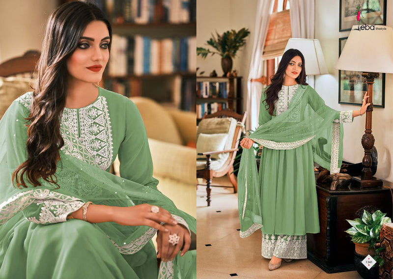 Eba Lifestyle Dil Noor Georgette With Embroidery Work Salwar Suit