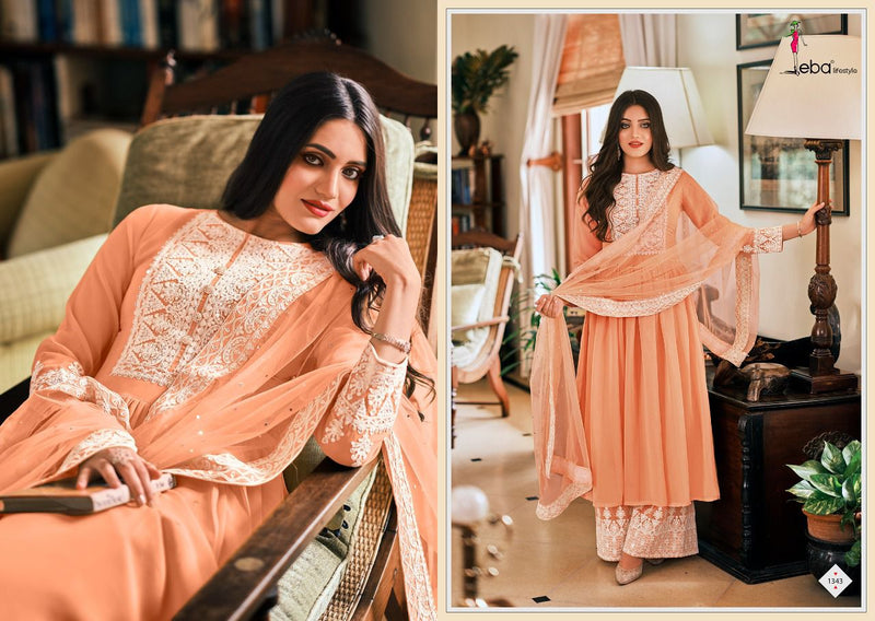 Eba Lifestyle Dil Noor Georgette With Embroidery Work Salwar Suit
