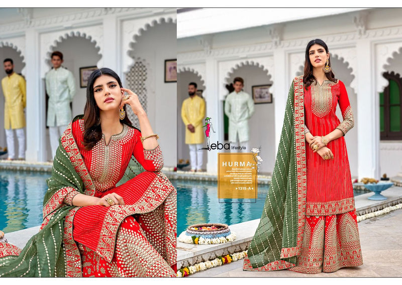 Eba Lifestyle Humra 35 Colour Edition Georgette With Embroidery Work Suit