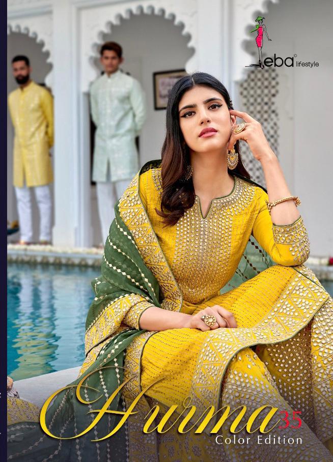 Eba Lifestyle Hurma Vol 35 Colours Georgette With Embroidered Work Salwar Suit