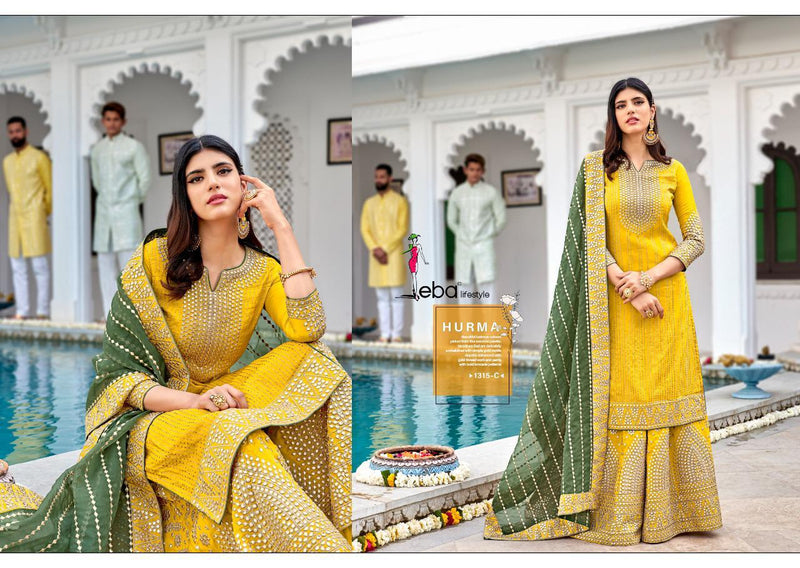 Eba Lifestyle Hurma Vol 35 Colours Georgette With Embroidered Work Salwar Suit