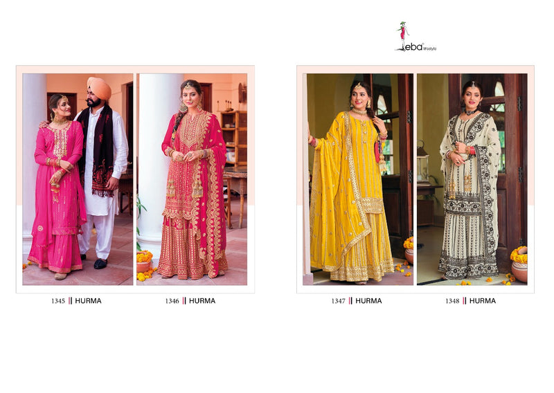 Eba Lifestyle Hurma Vol 36 Karwa Chouth Special Chinon With Embroidery Work