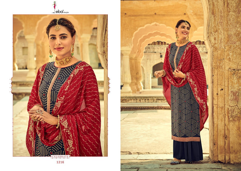 Eba Lifestyle Libaas Nx Heavy Chinon With Embroidery Work Salwar Kameez