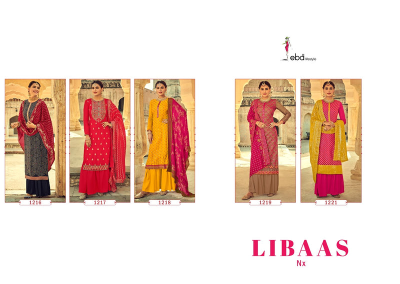 Eba Lifestyle Libaas Nx Heavy Chinon With Embroidery Work Salwar Kameez