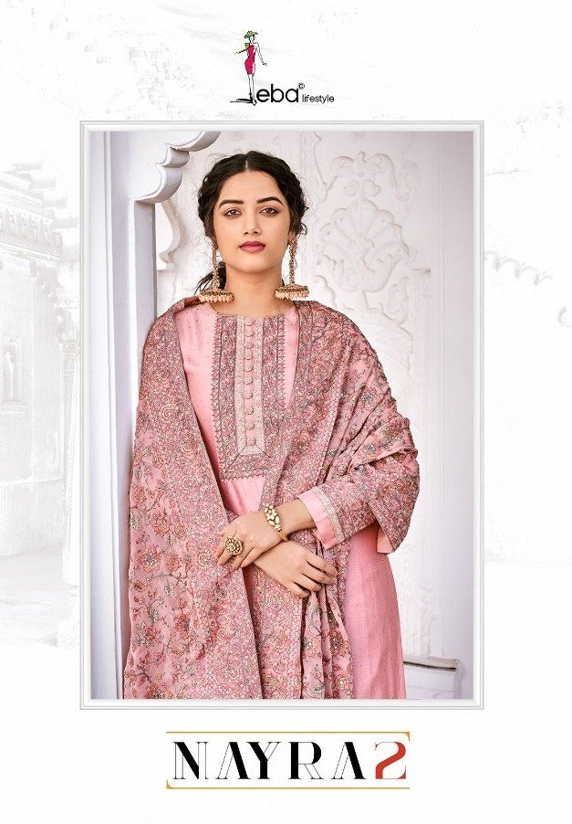 Eba Lifestyle Nayra Vol 2 Viscose Silk Heavy Embroidery Work Salwar Kameez
