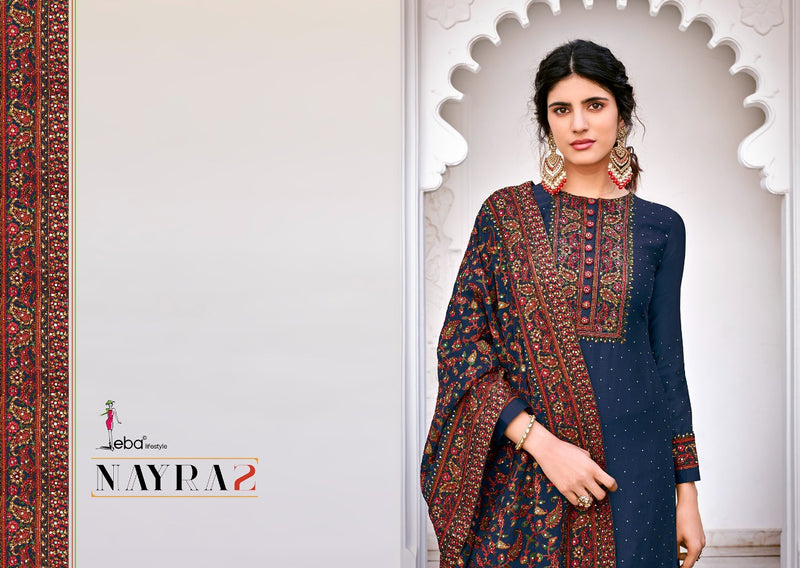 Eba Lifestyle Nayra Vol 2 Viscose Silk Heavy Embroidery Work Salwar Kameez