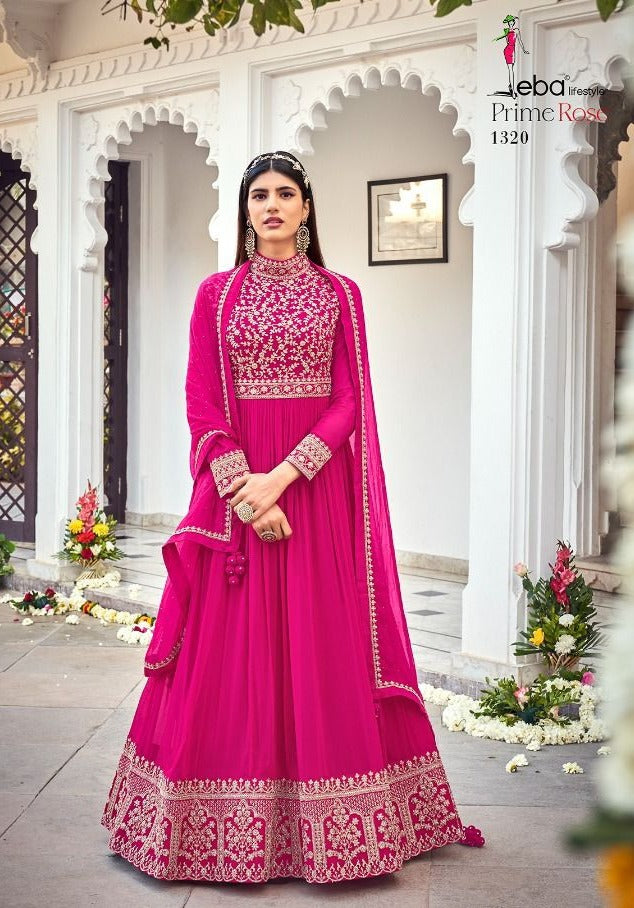Eba Lifestyle Prime Rose 3 1320 Pure Georgette Heavy Embroidery Work Salwar Kameez