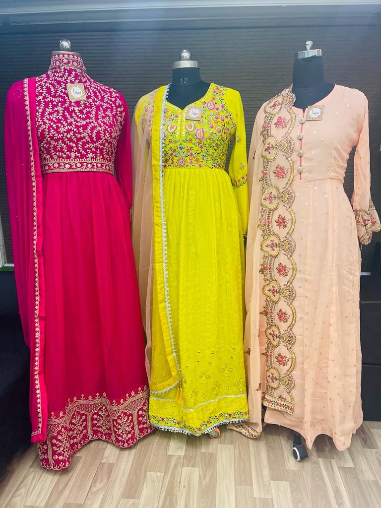 Eba Lifestyle Prime Rose 3 1320 Pure Georgette Heavy Embroidery Work Salwar Kameez