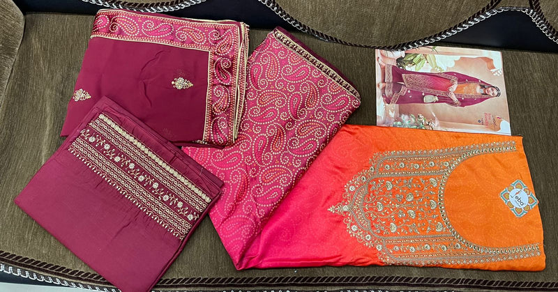 Eba Lifestyle Rang Bandhej Vol 2 Heavy Satin Digital Print With Embroidery Work Salwar Kameez