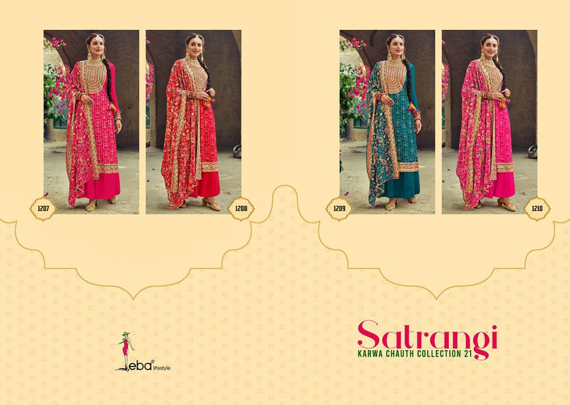Eba Lifestyle Satrangi Georgetteb With Heavy Embroidery Work Salwar Suit