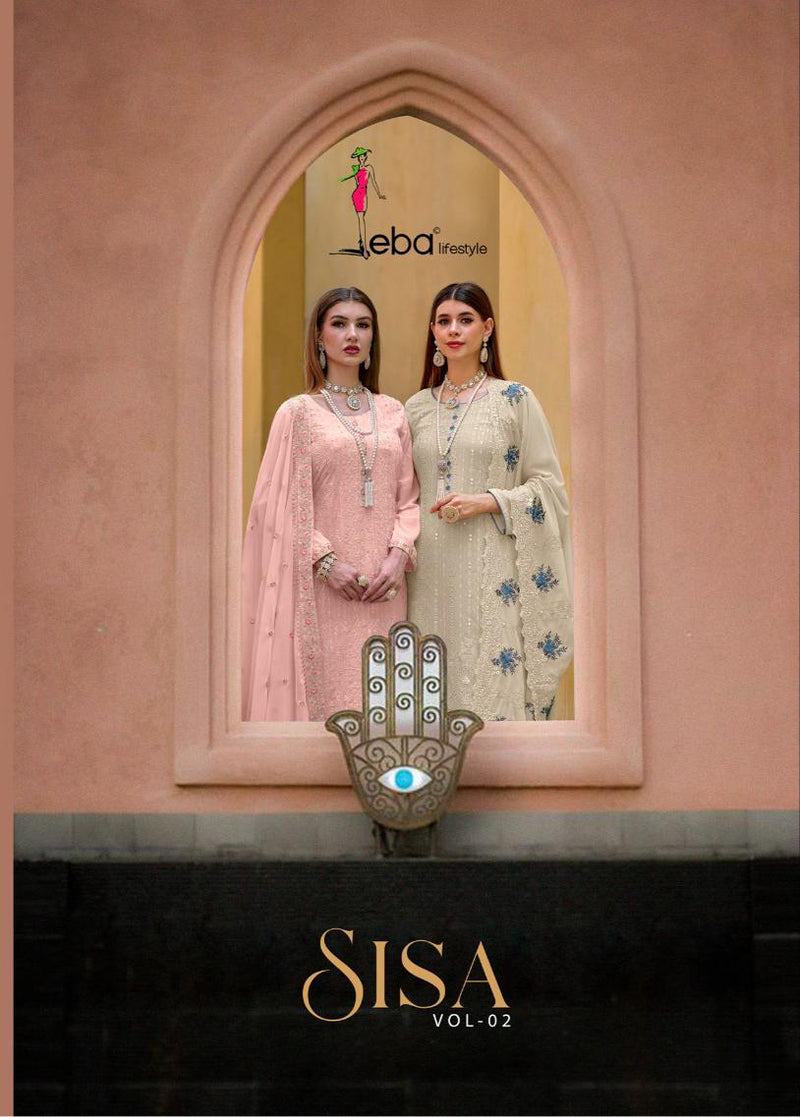 Eba Lifestyle Sisa Vol 2 Heavy Chinon With Georgette Embroidery Work Salwar Kameez