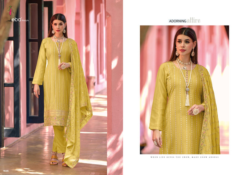 Eba Lifestyle Sisa Vol 2 Heavy Chinon With Georgette Embroidery Work Salwar Kameez