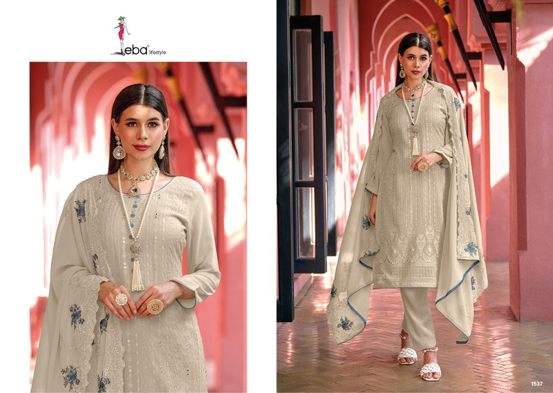 Eba Lifestyle Sisa Vol 2 Heavy Chinon With Georgette Embroidery Work Salwar Kameez