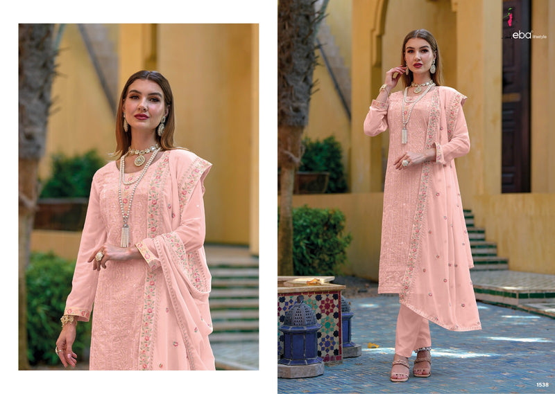 Eba Lifestyle Sisa Vol 2 Heavy Chinon With Georgette Embroidery Work Salwar Kameez