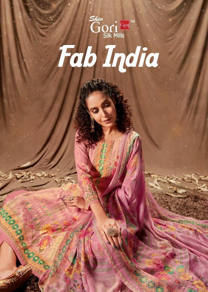 Shiv Gori Silk Mills Fab India Khadi Cotton Digital Printed Festive Wear Salwar Suits
