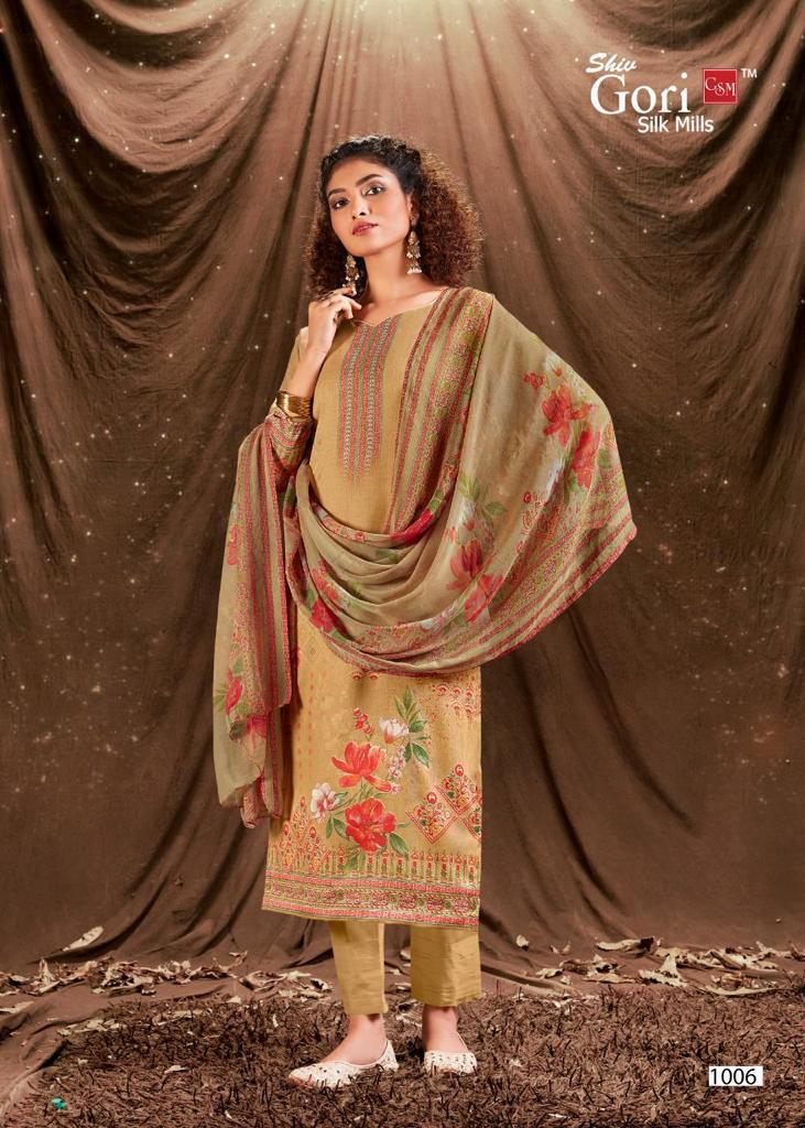 Shiv Gori Silk Mills Fab India Khadi Cotton Digital Printed Festive Wear Salwar Suits