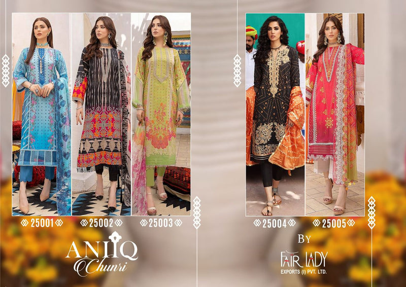 Fair Lady  Aniiq Chunari Lawn Cotton Print Stylish Designer Salwar Kameez