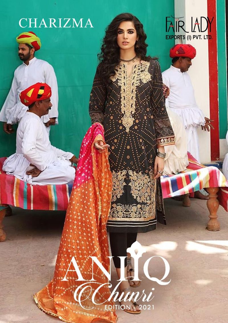 Fair Lady  Aniiq Chunari Lawn Cotton Print Stylish Designer Salwar Kameez