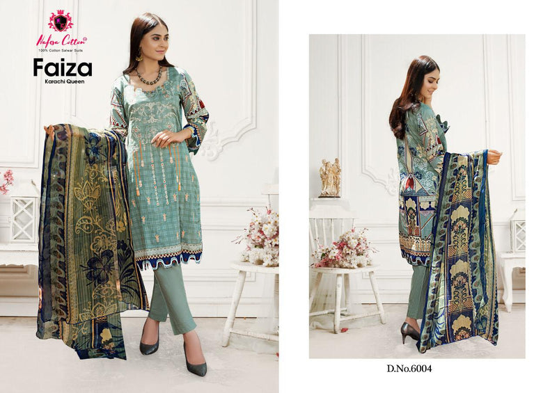 Nafisa Cotton Faiza Karachi Queen Vol 6 Pakistani Style Party Wear Cotton Salwar Suits