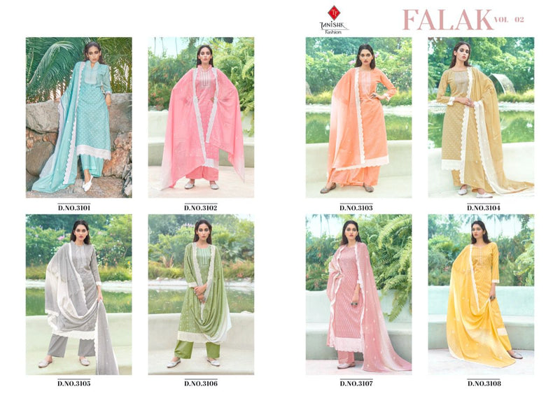 Tanishk Fashion Falak Vol 2 Pure Cotton Fancy Printed Festive Wear Salwar Suits