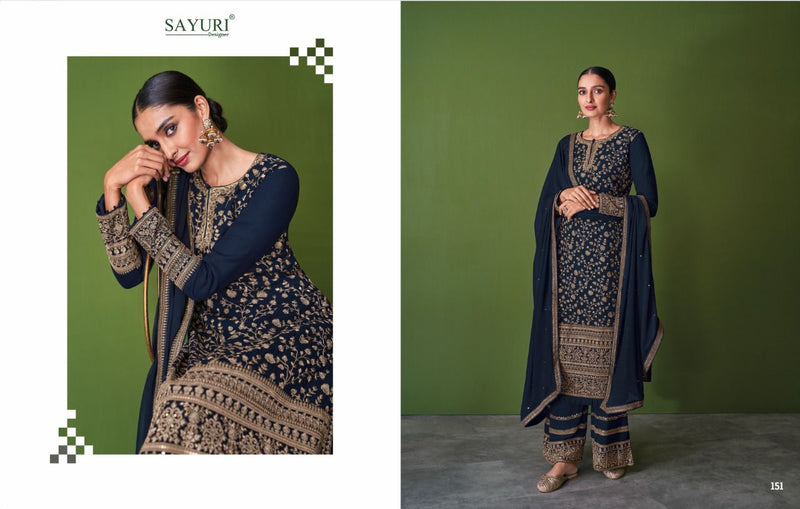 Sayuri Designer Falaq Real Georgette Heavy Designer Party Wear Kurtis With Plazo & Dupatta