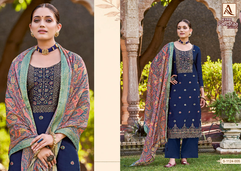 Alok Suit Falsafaa Edition Vol 4 Jacquard With Beautiful Work Stylish Designer Festive Wear Salwar Kameez