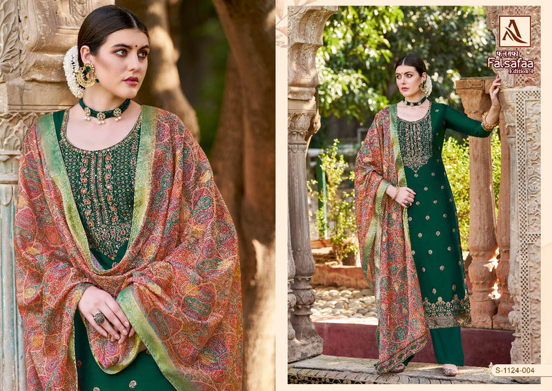 Alok Suit Falsafaa Edition Vol 4 Jacquard With Beautiful Work Stylish Designer Festive Wear Salwar Kameez